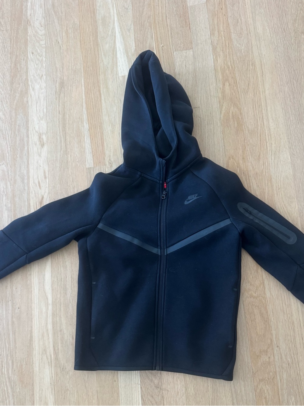 Nike Tech Kids' Black Hooded Zip Jacket
